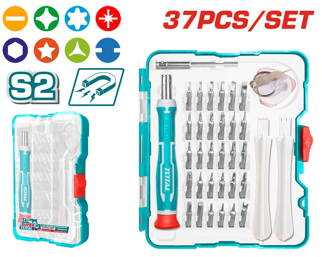 Total 37 Pcs Precision Screwdriver Set | TACSD30376 Total
